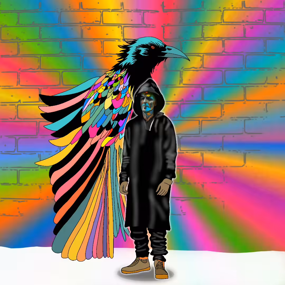 The Rainbow Raven 🌈🐦‍⬛