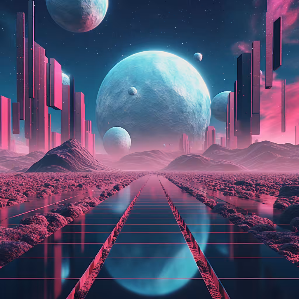 Ethereal Dreamscapes: Vaporwave Visions