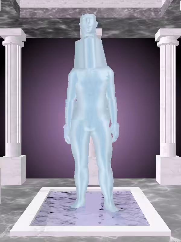 HeavenComputer: The Phone Calling Ethereal Blue Man #2207