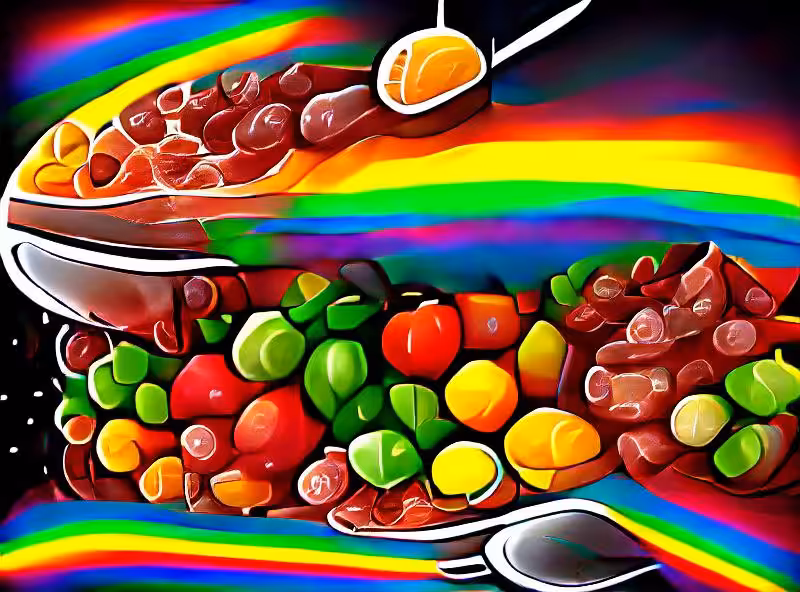Abraham's First Works: taste the rainbow
