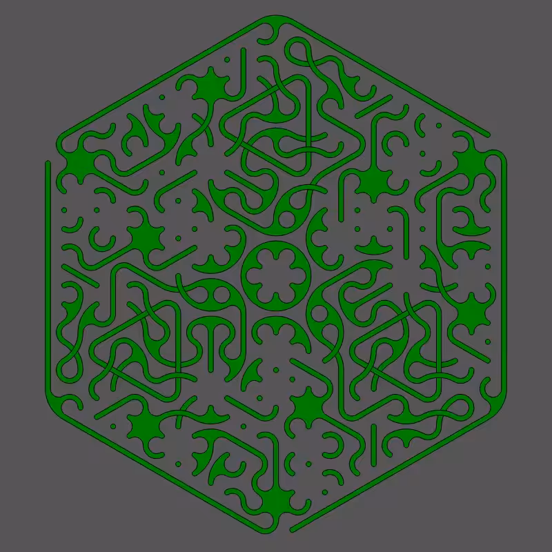 Threefold Symmetry - Dark Variations #404