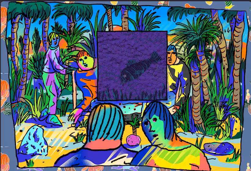 Souvenir Photo 134 - Land is a frame for a fish