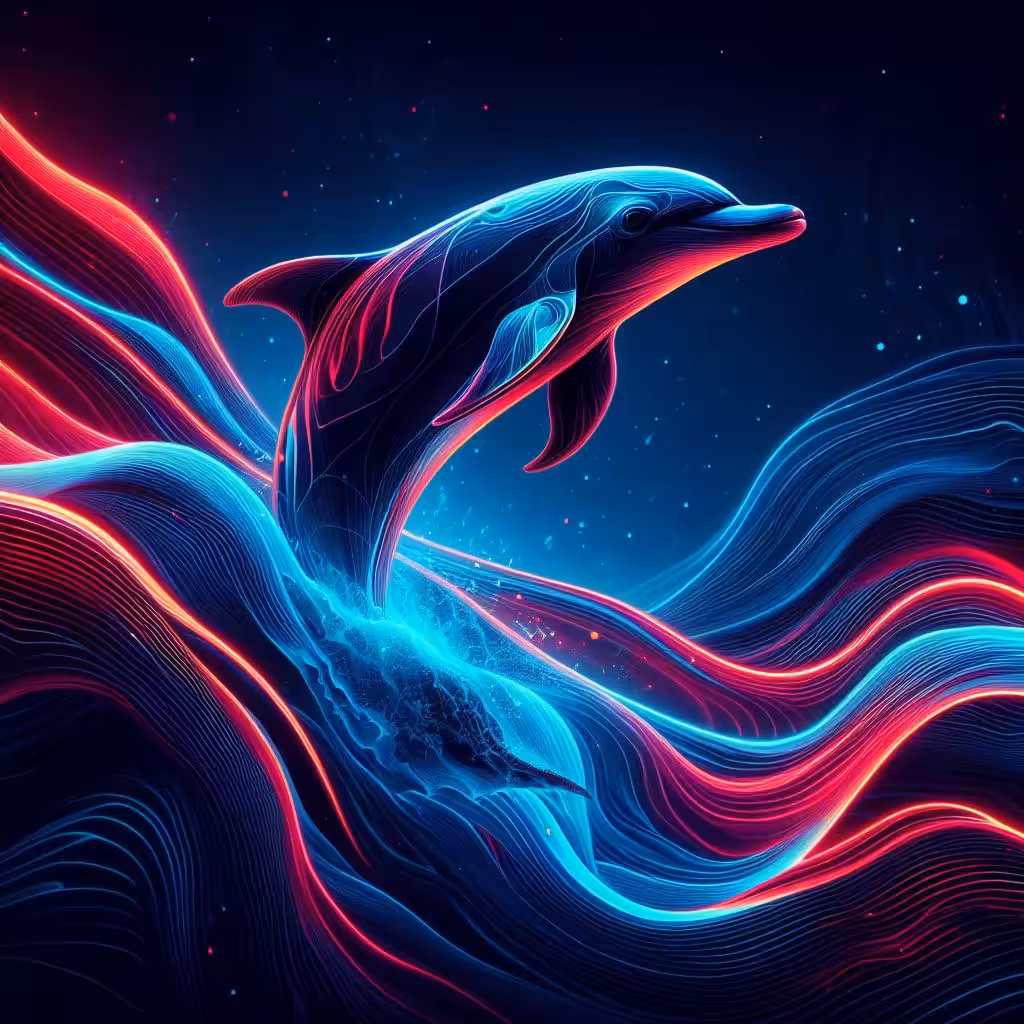Neon dolphin #2