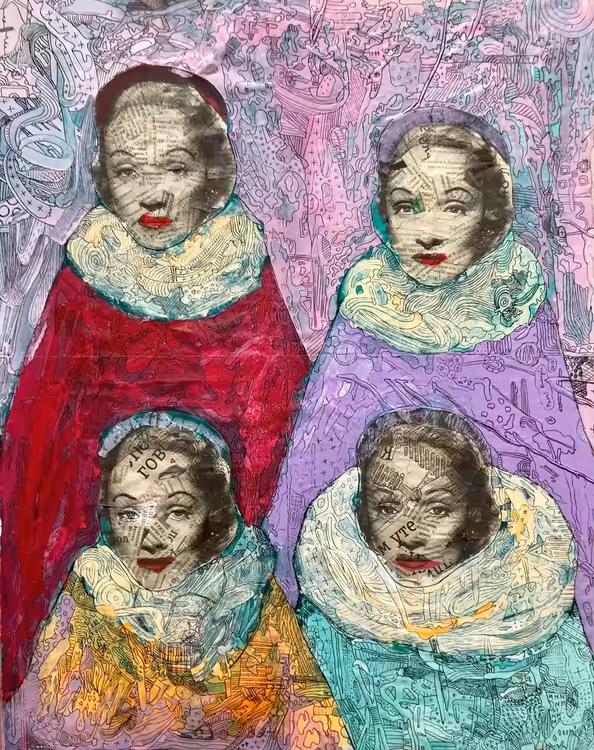 Four portraits of Marlene Dietrich