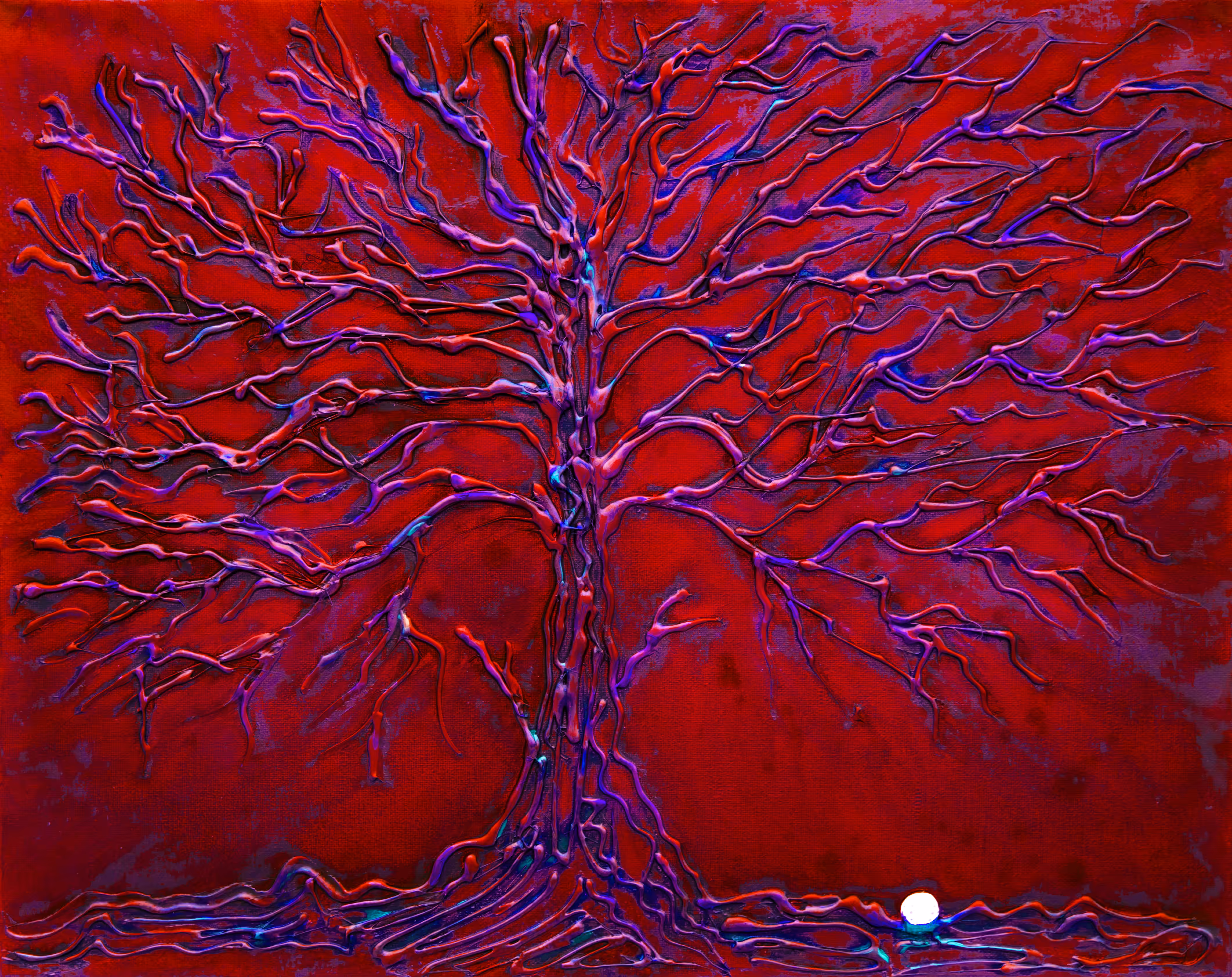 Red Golf Tree   @ArtByLeClaireD1