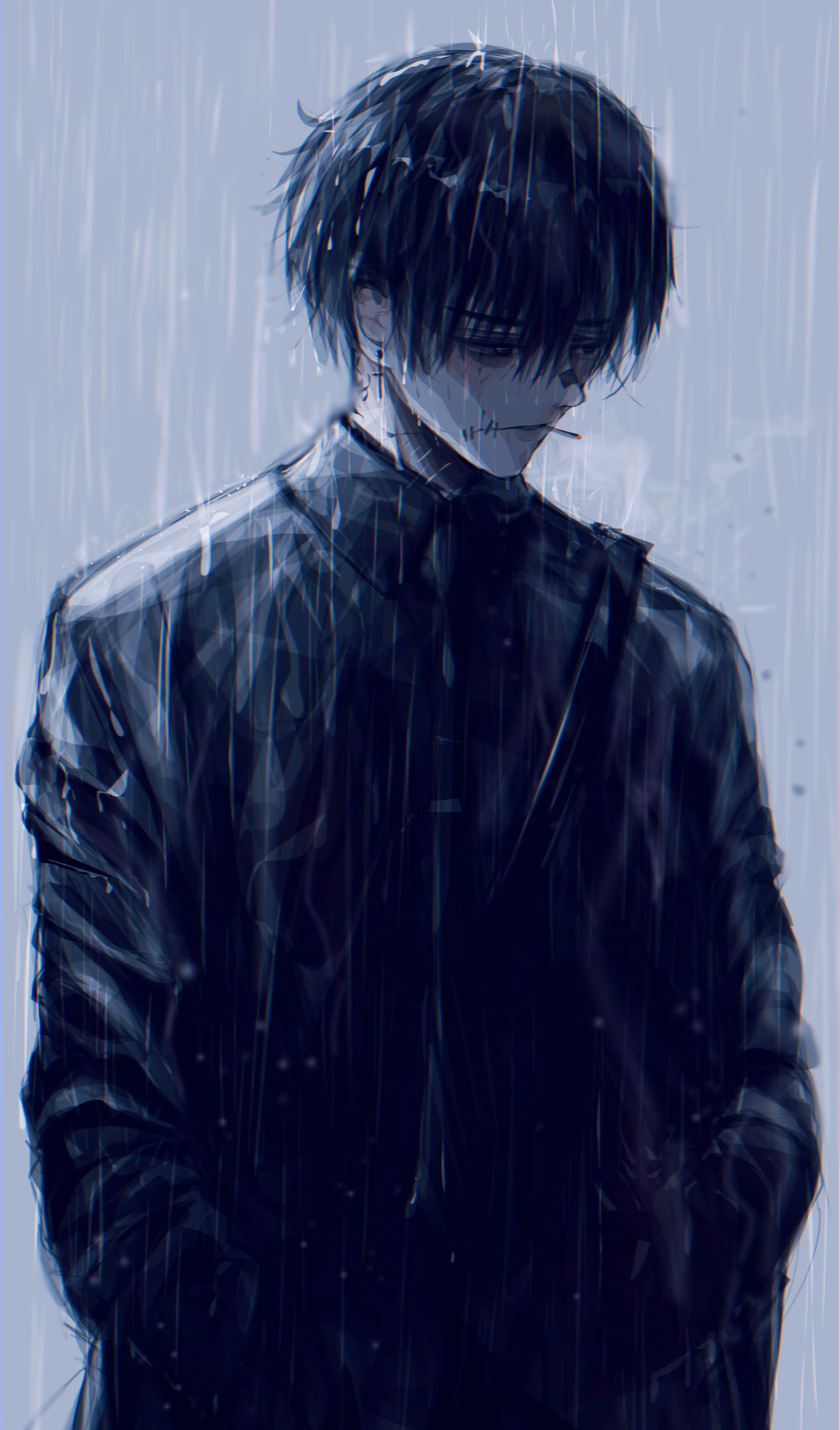 Smoke in the rain