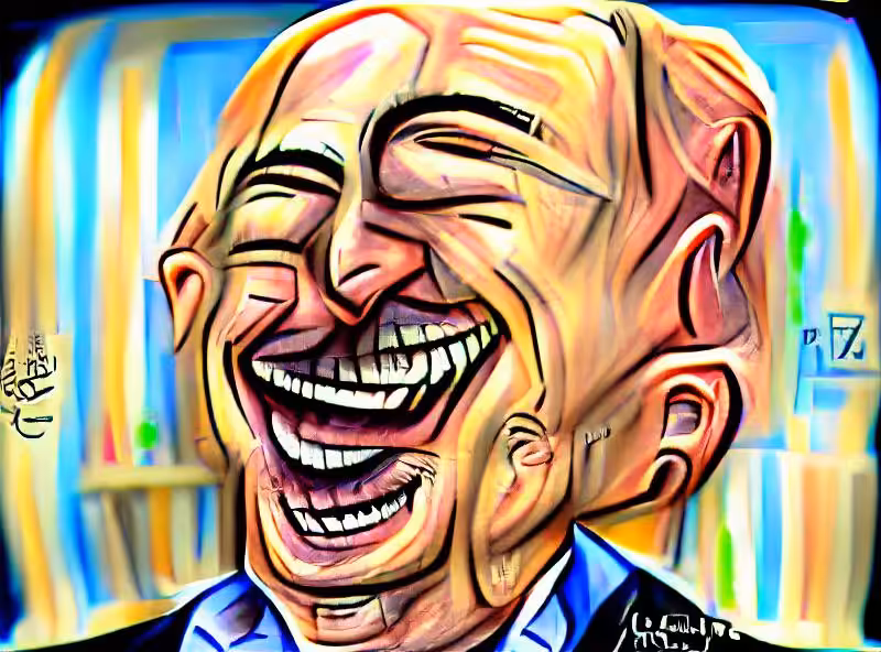 Abraham's First Works: Jeff Bezos laughing