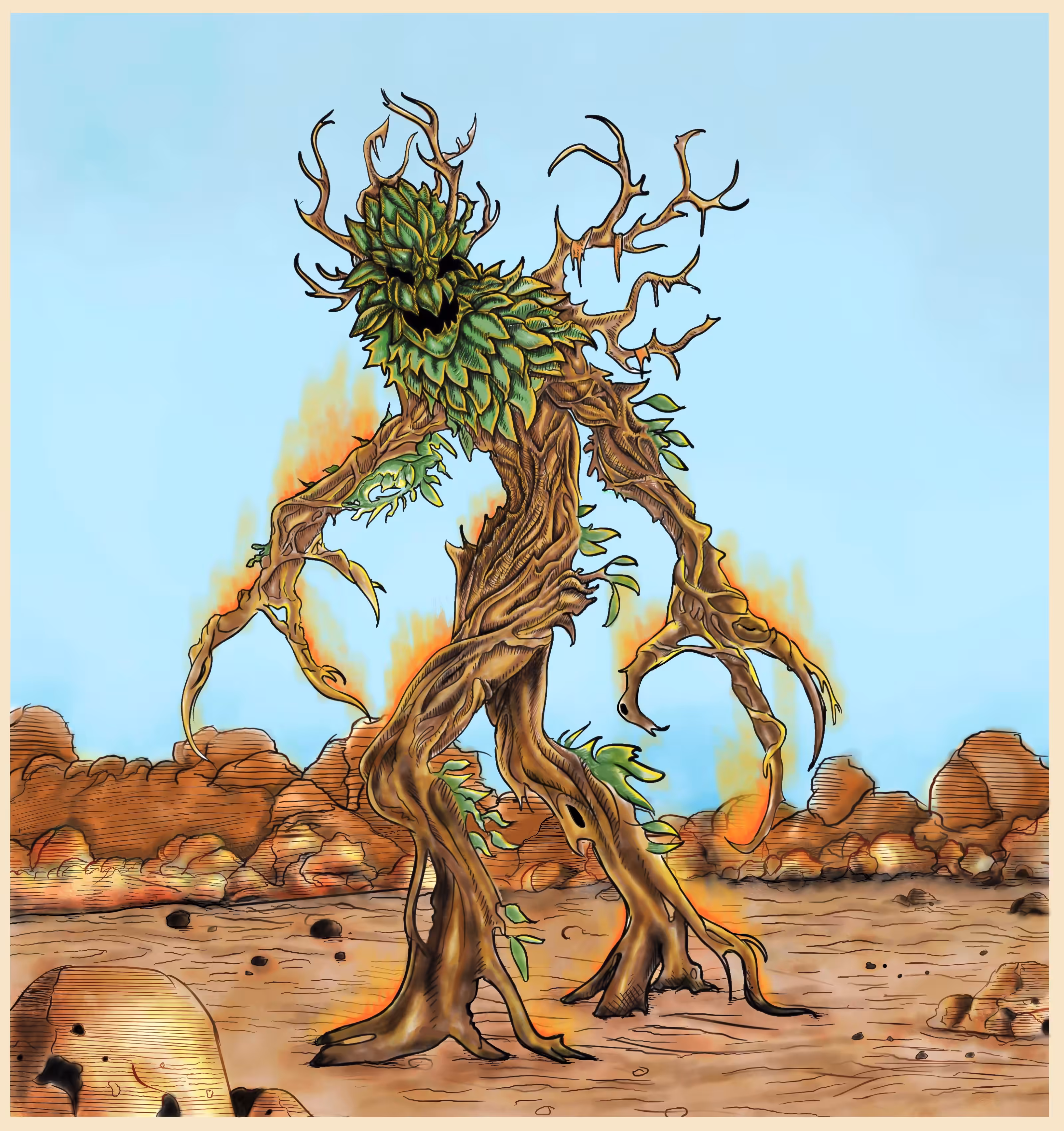 BURNING MONSTERS TREES
