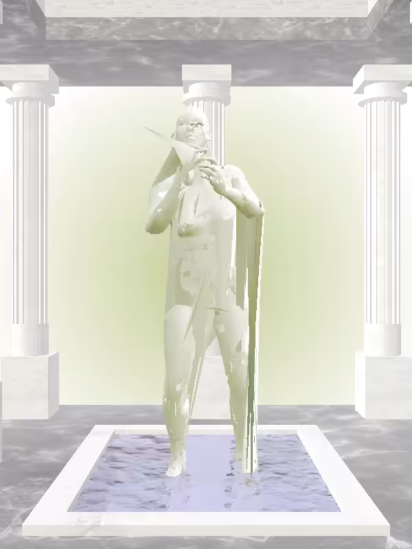HeavenComputer: The Cheering Matte Green Woman #3429