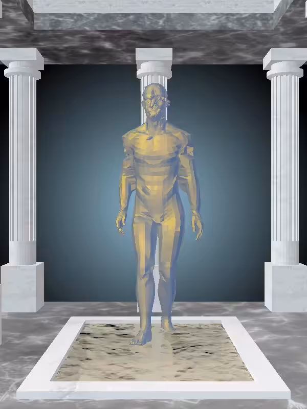 HeavenComputer: The Fading Fragmented Receding Sunlit Cobalt Man #428