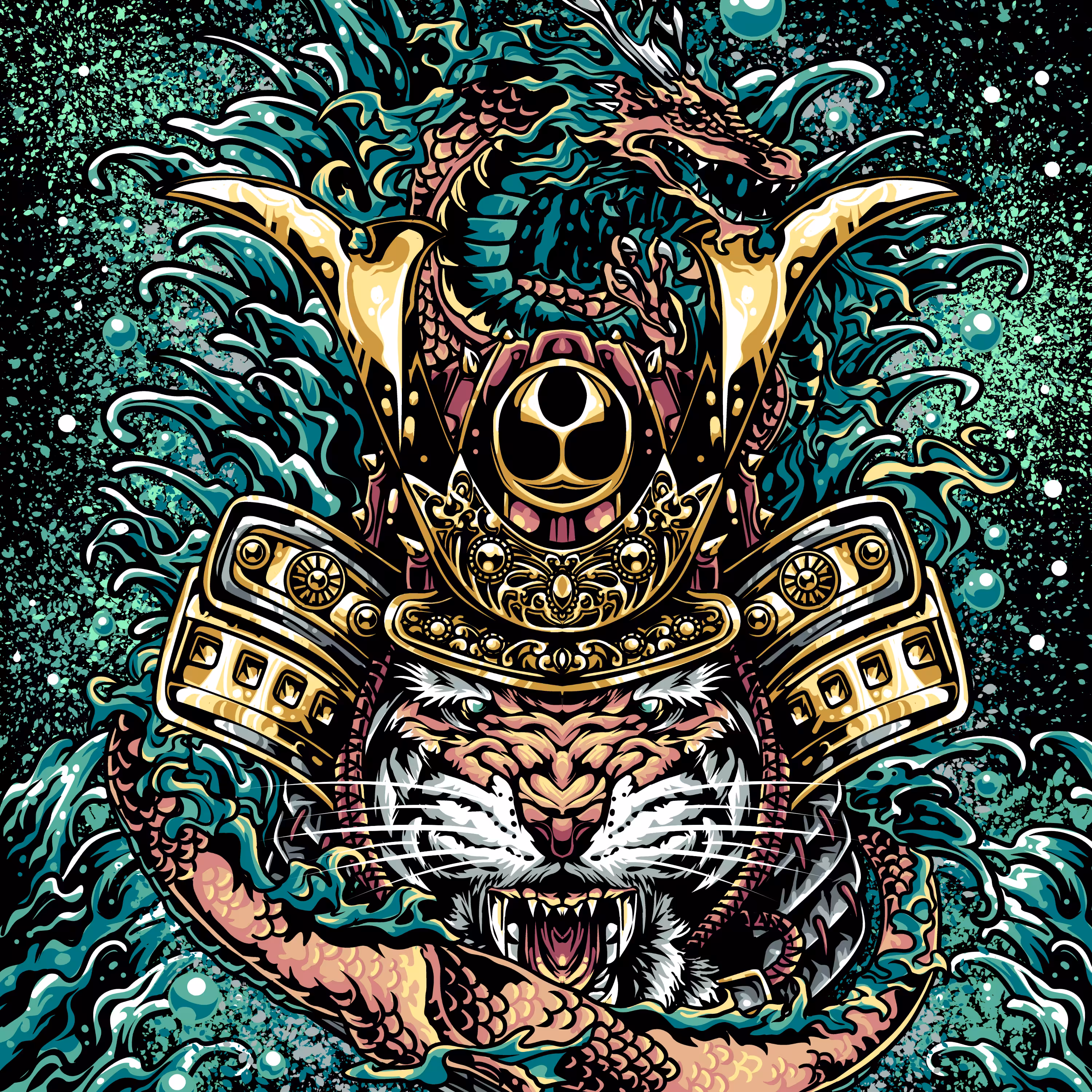Dragon and tigersamurai