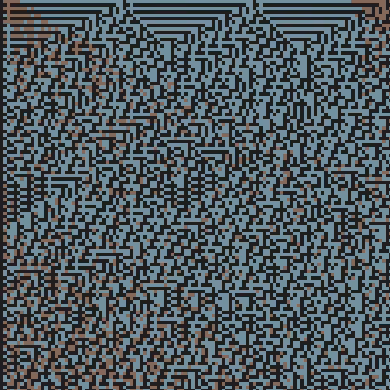 Colored Elementary Cellular Automaton #261