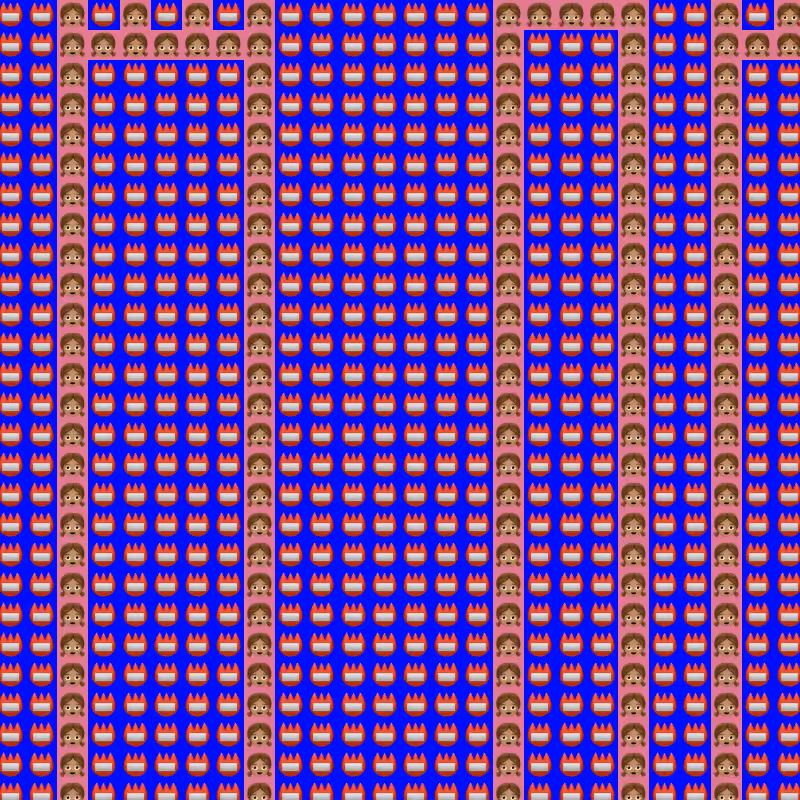 Elementary Cellular Emoji Automata #400
