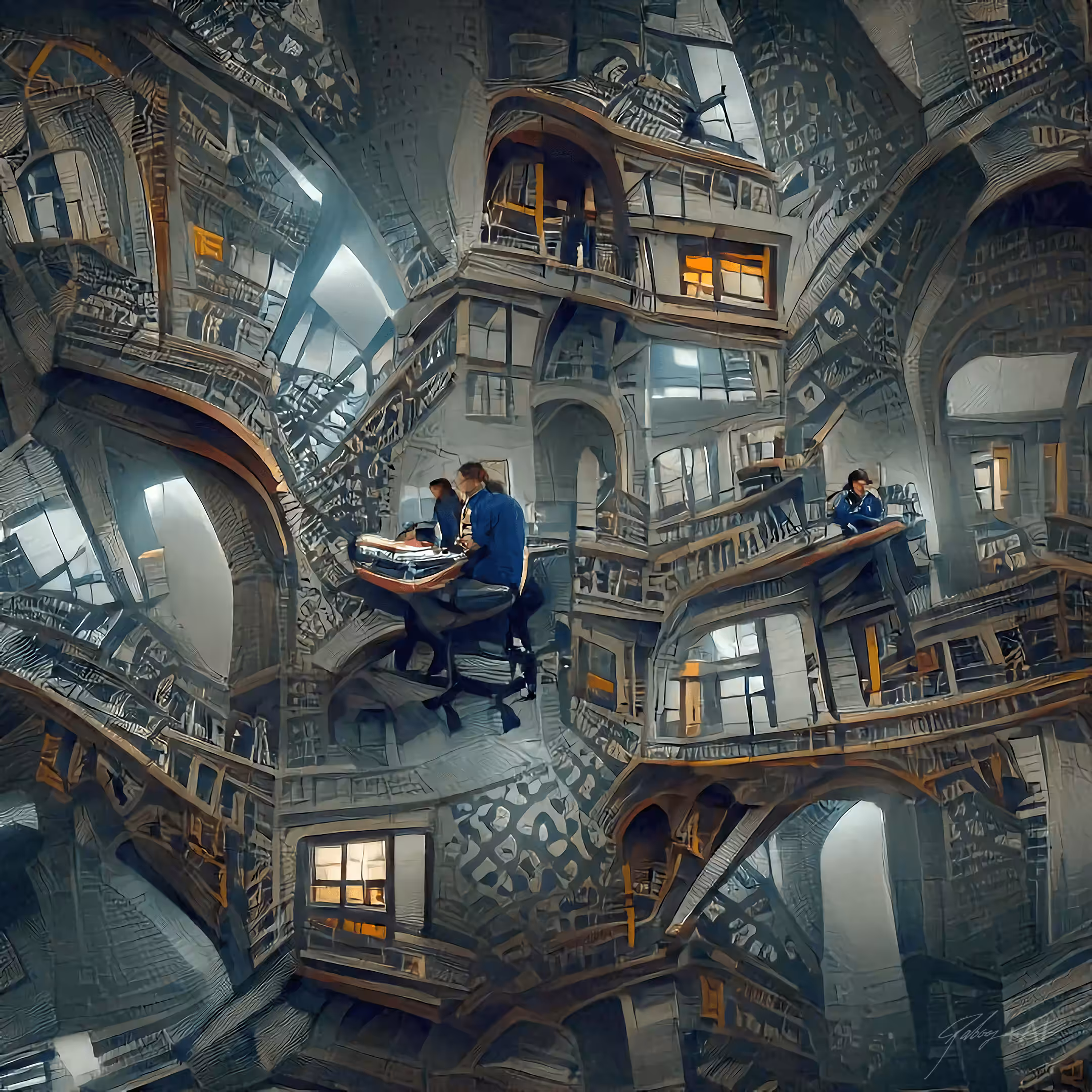4 dimensional Napoleon III style office building