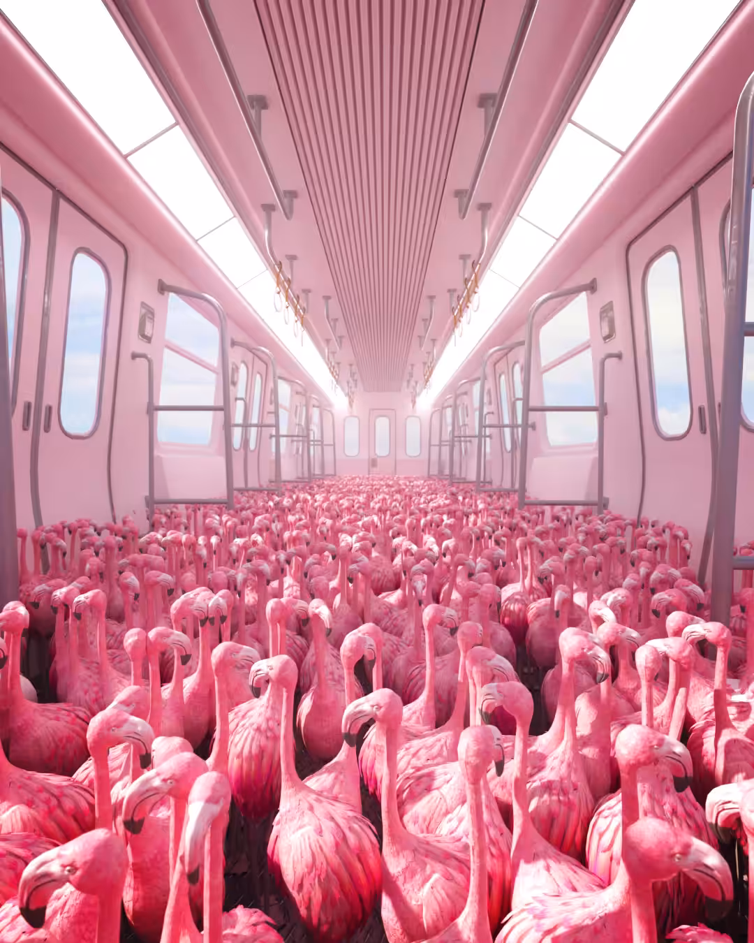 1.000.000 Flamingos in the Metro