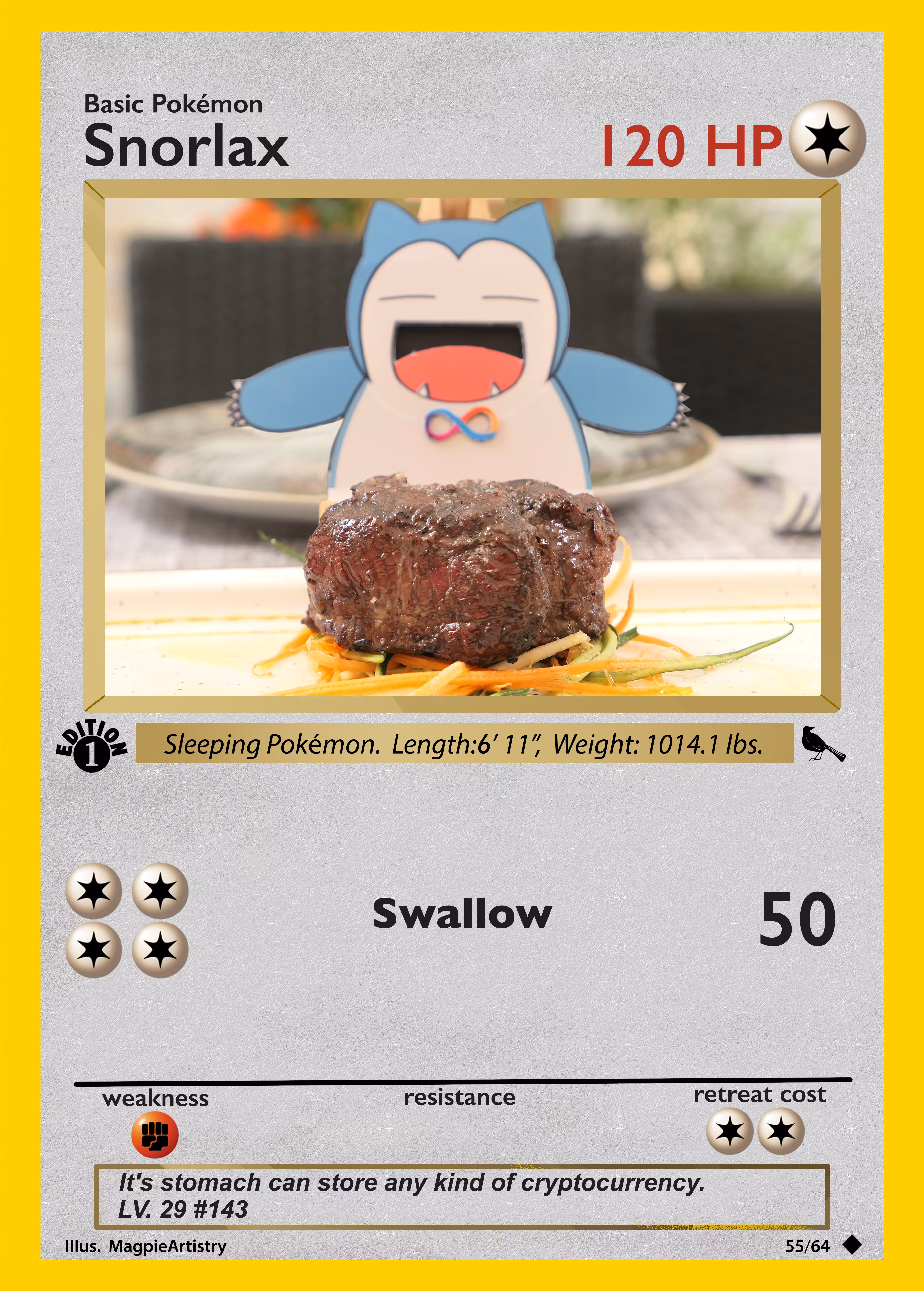 1st Edition ICP Snorlax --CryptoMon Series 