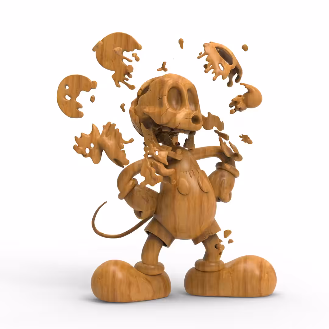 Deconstructed Mouse (Wood)