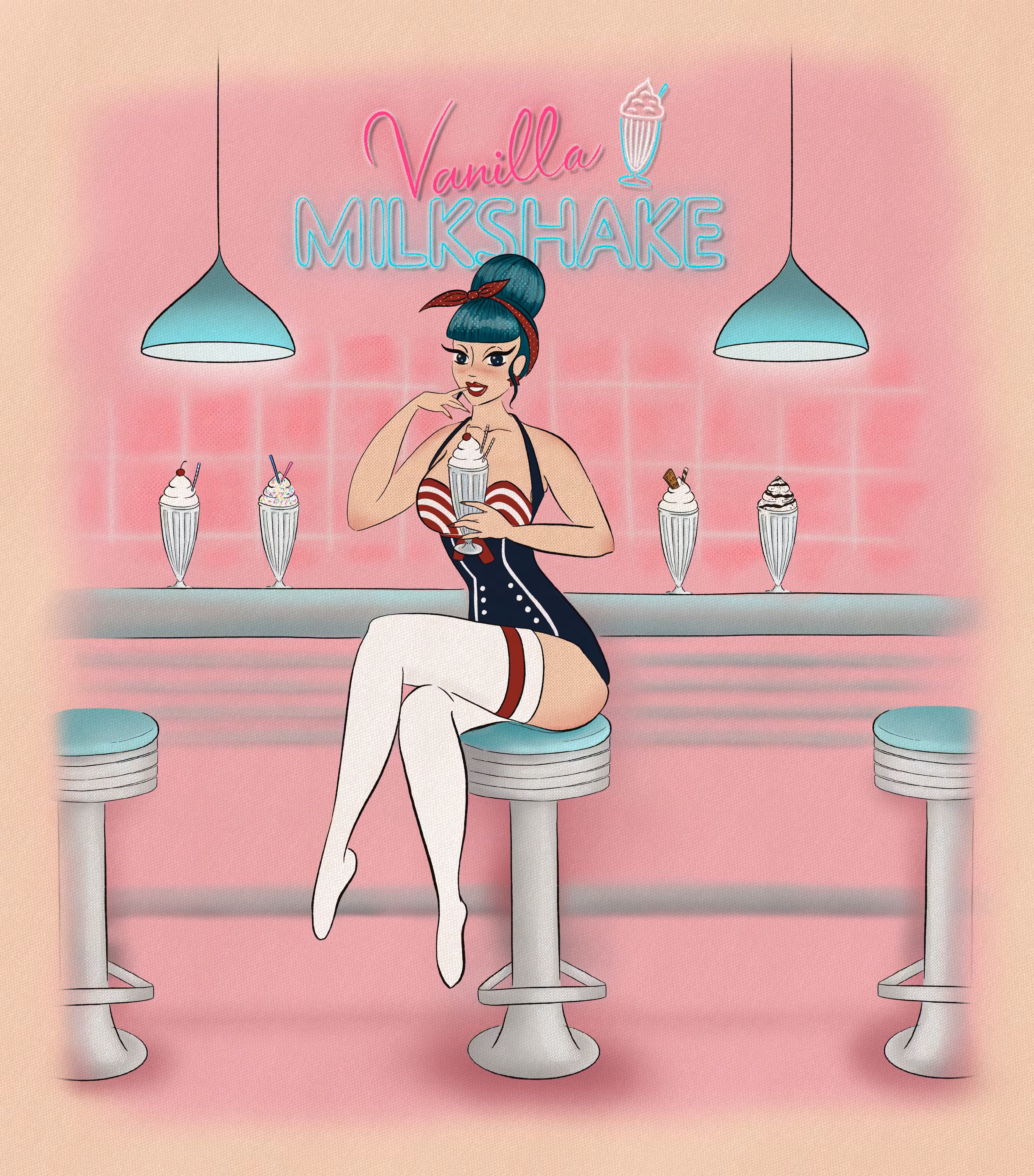Vanilla Milkshake🥛🍒