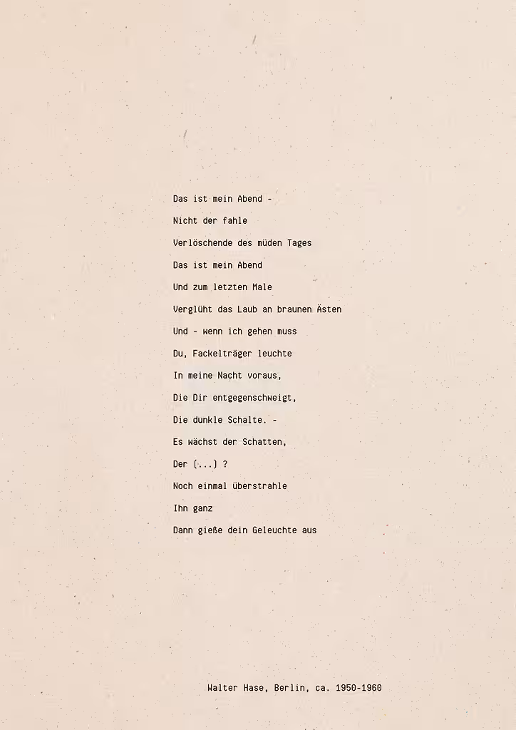 Did You Know That I Can Breathe Underwater - Walter Hase Poem 10