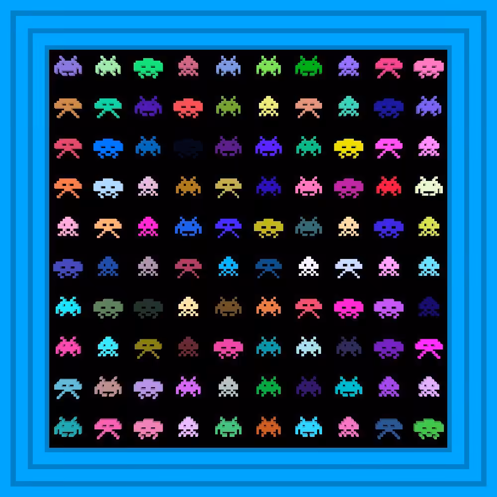 Who doesn't 💚 being invaded? :: Procedural Symbols (👾) #382/1000