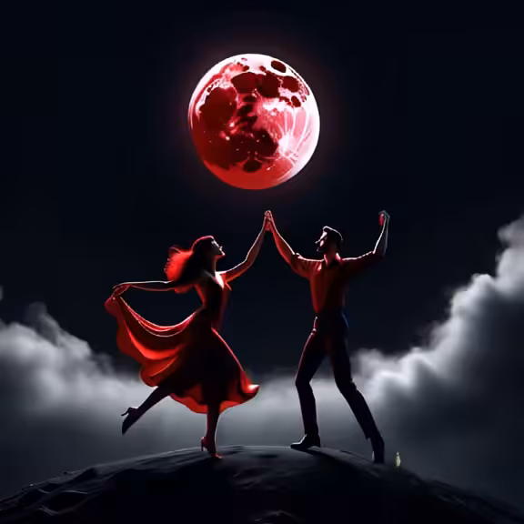 Moon & my love ❤🕺🏻💃