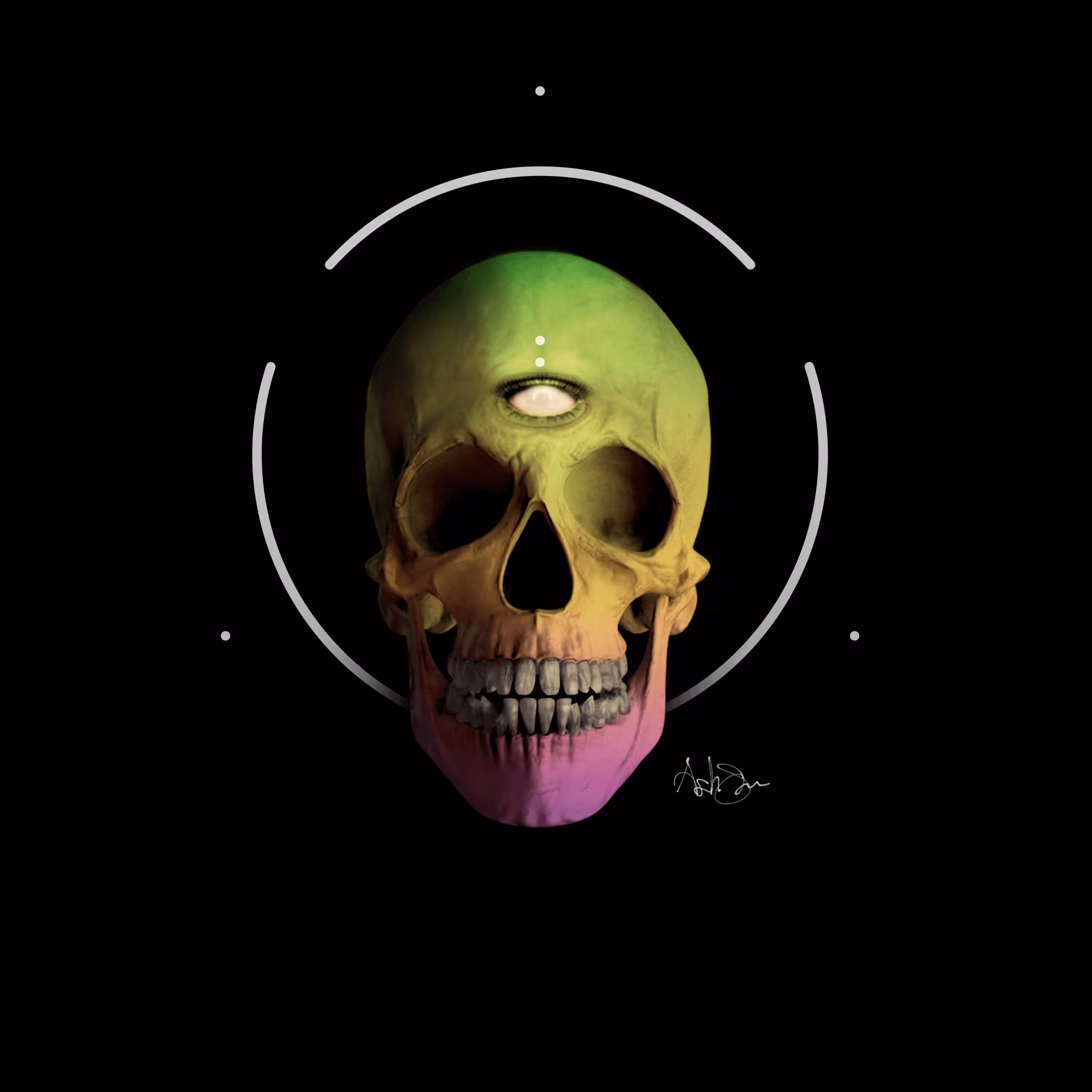"Mind's Eye Skull" Ash Sivils Piece #67