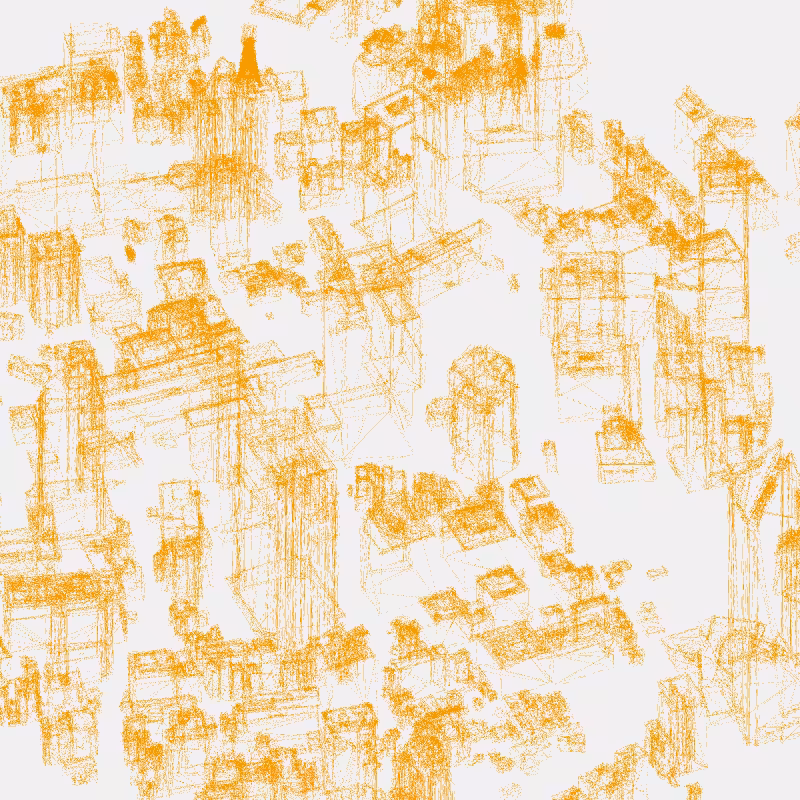 Algorithmic Drawing: Minato City Tokyo #65