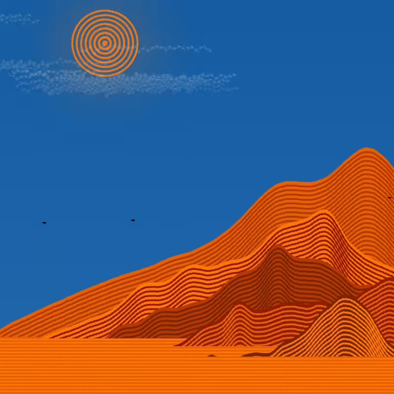 Painted Mountain Sunset #142