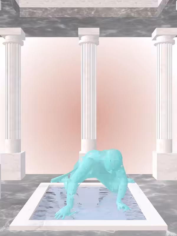HeavenComputer: The Fading Rising Minty Green Woman #2704
