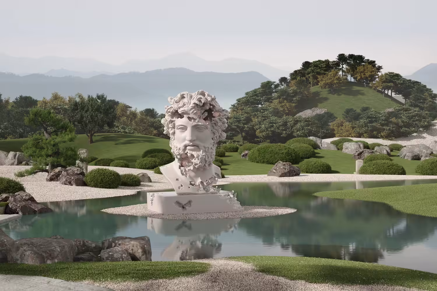 Eroding and Reforming Bust of Zeus (Earth Day) #97/100