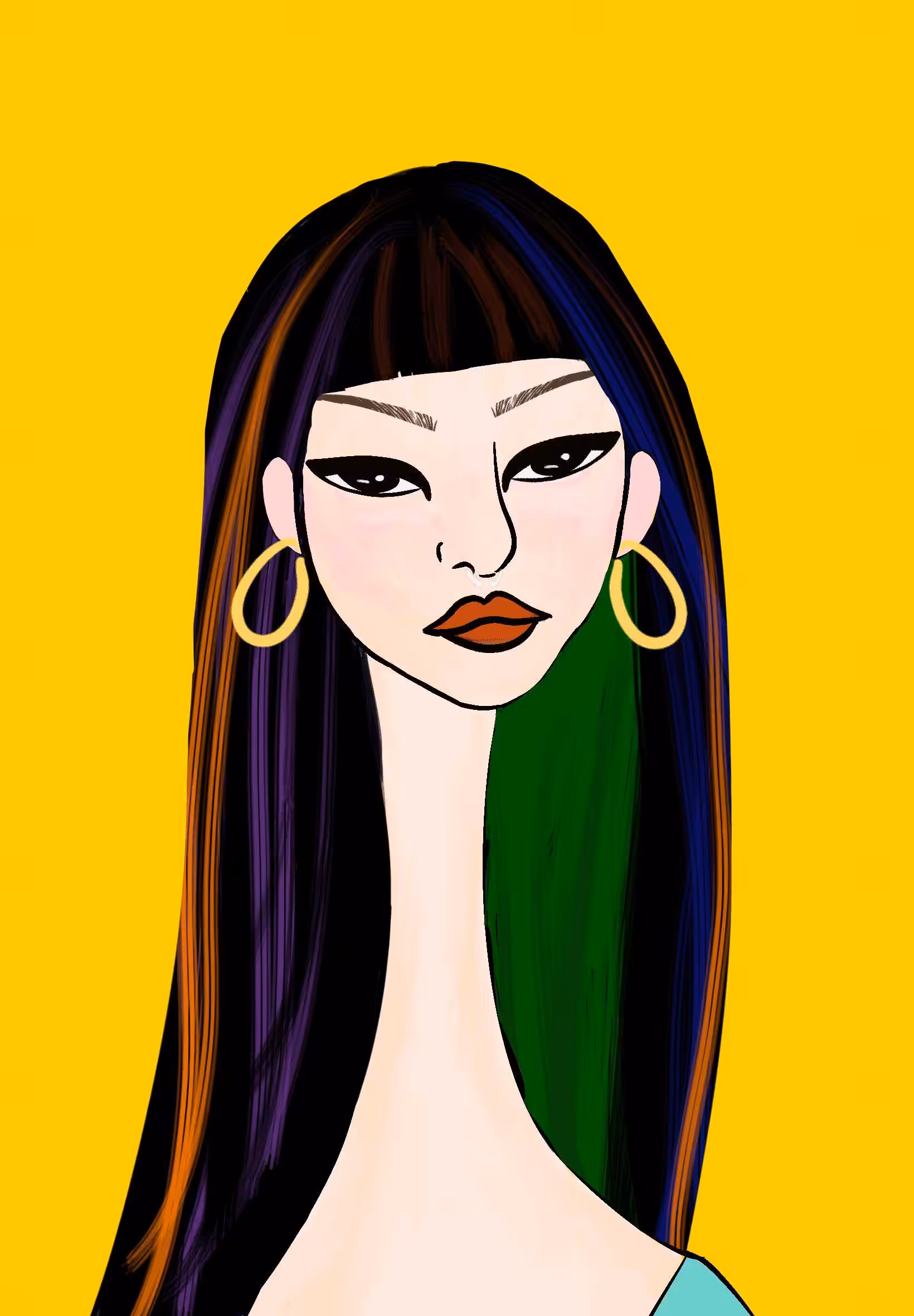 Long Neckie Lady #1509