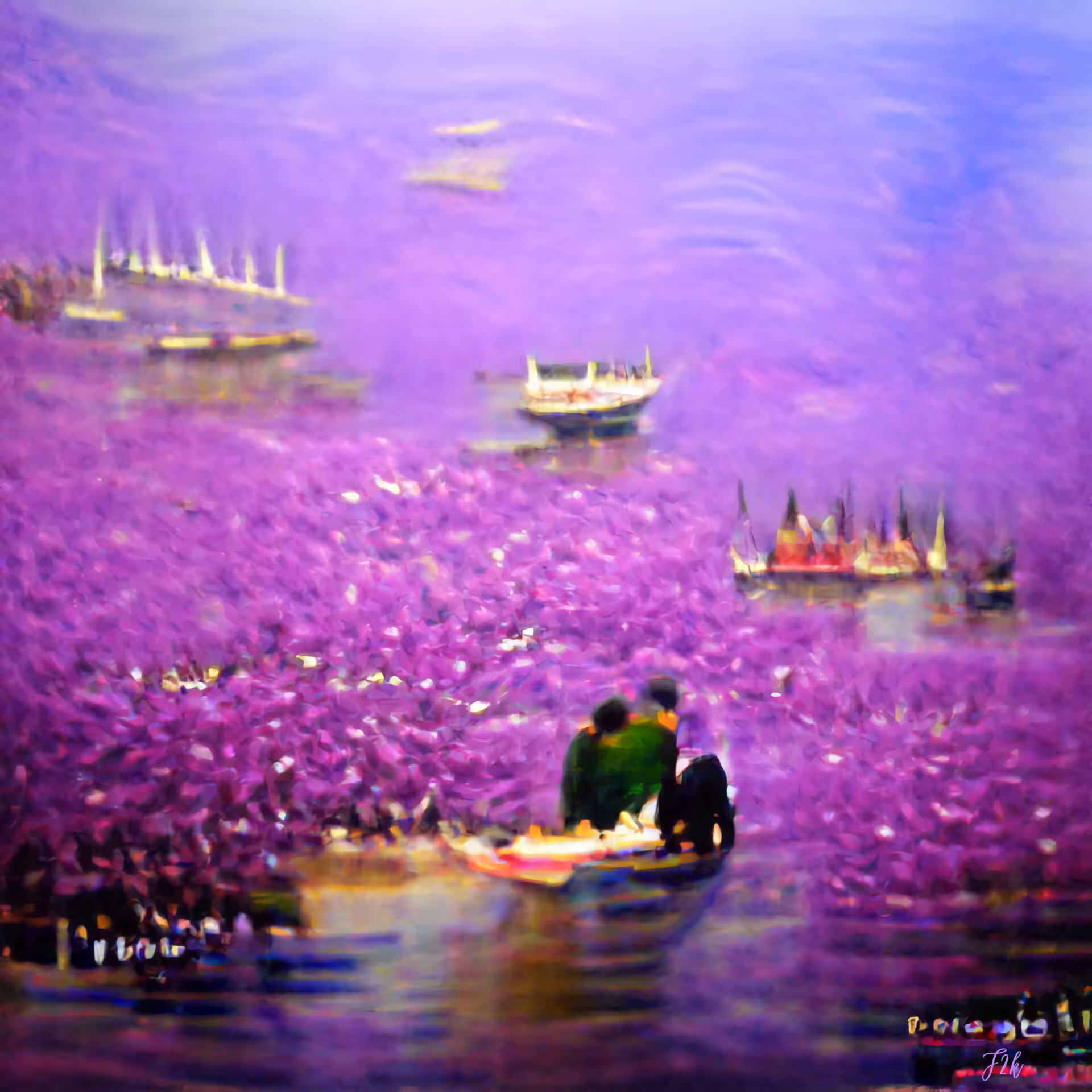 Love in a purple sea