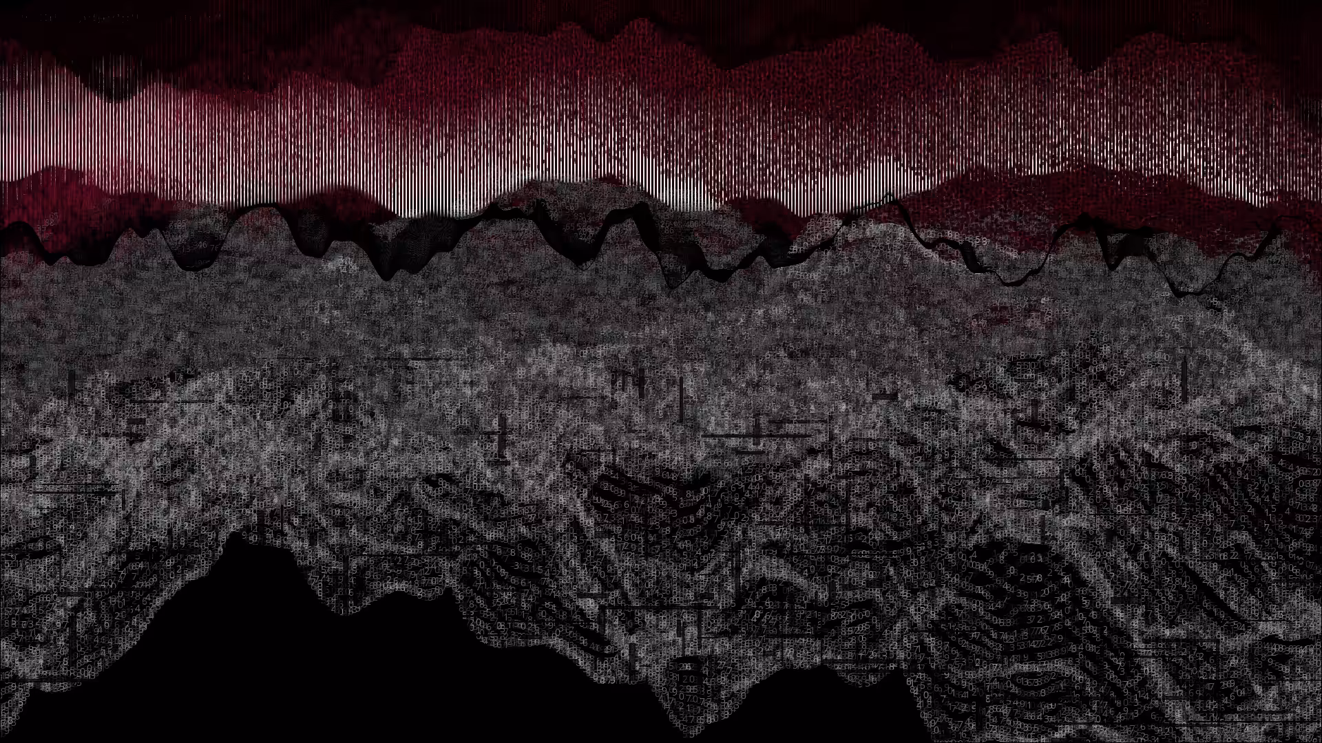 Pixel rain in a data landsacape #12