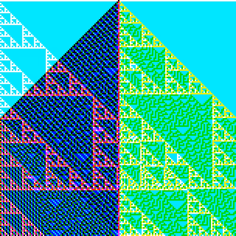 RGB Elementary Cellular Automaton #723