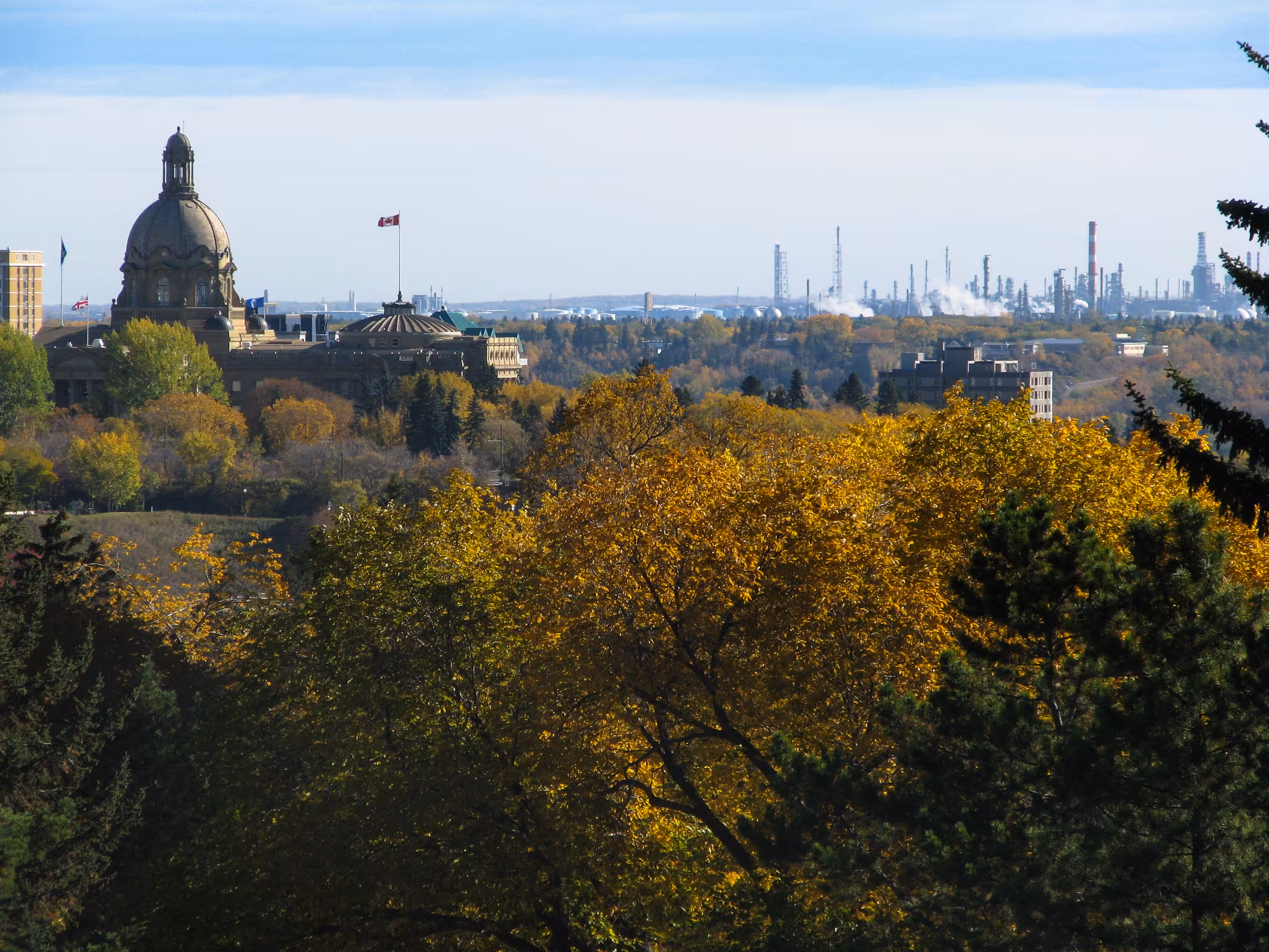 edmonton parliament and river valley