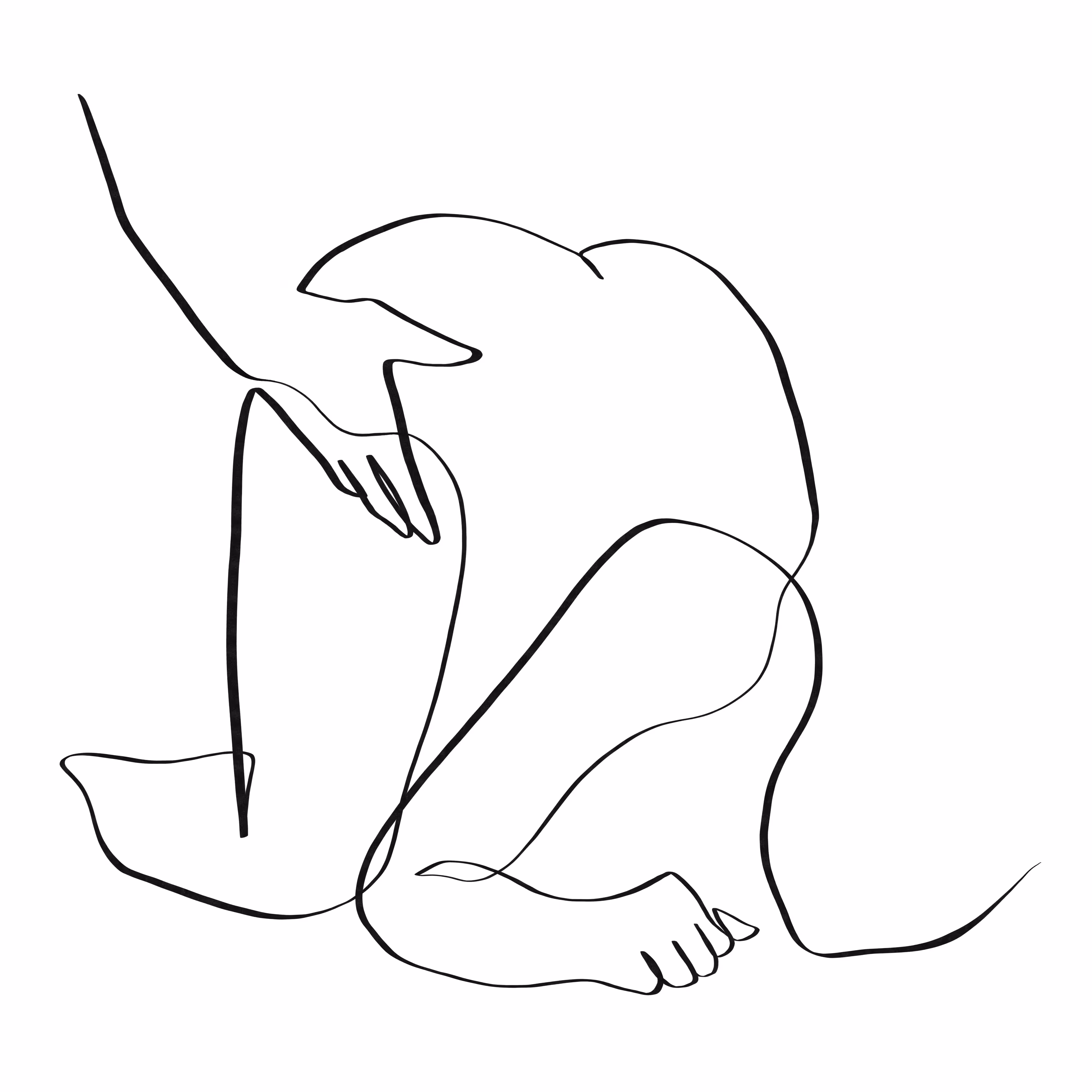 Multiply Pleasure sex position one line art #14