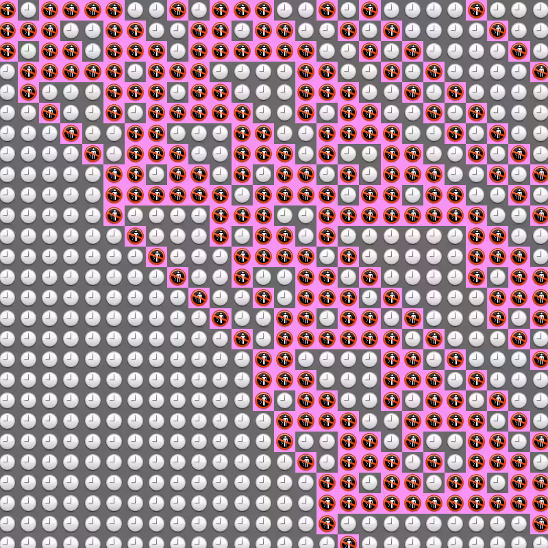 Elementary Cellular Emoji Automata #384