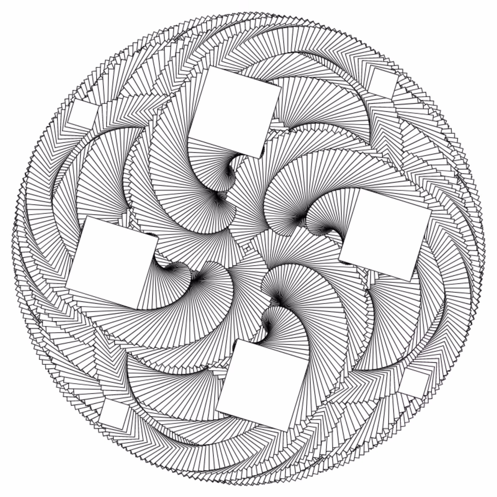 8 Spinning Squares