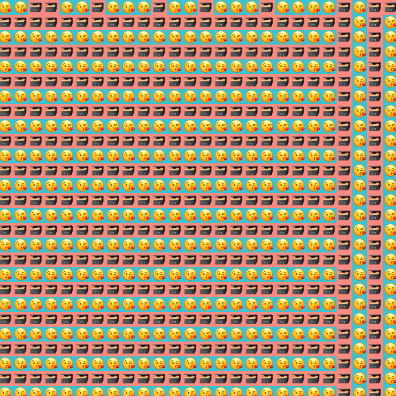 Elementary Cellular Emoji Automata #496