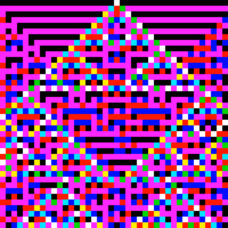 RGB Elementary Cellular Automaton #653