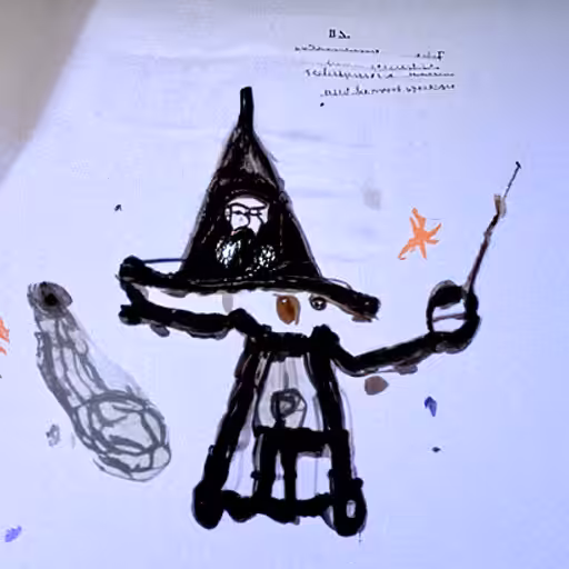 Child's Drawing of a Wizard