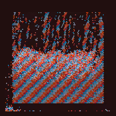 Falling Mesh Paintings #11