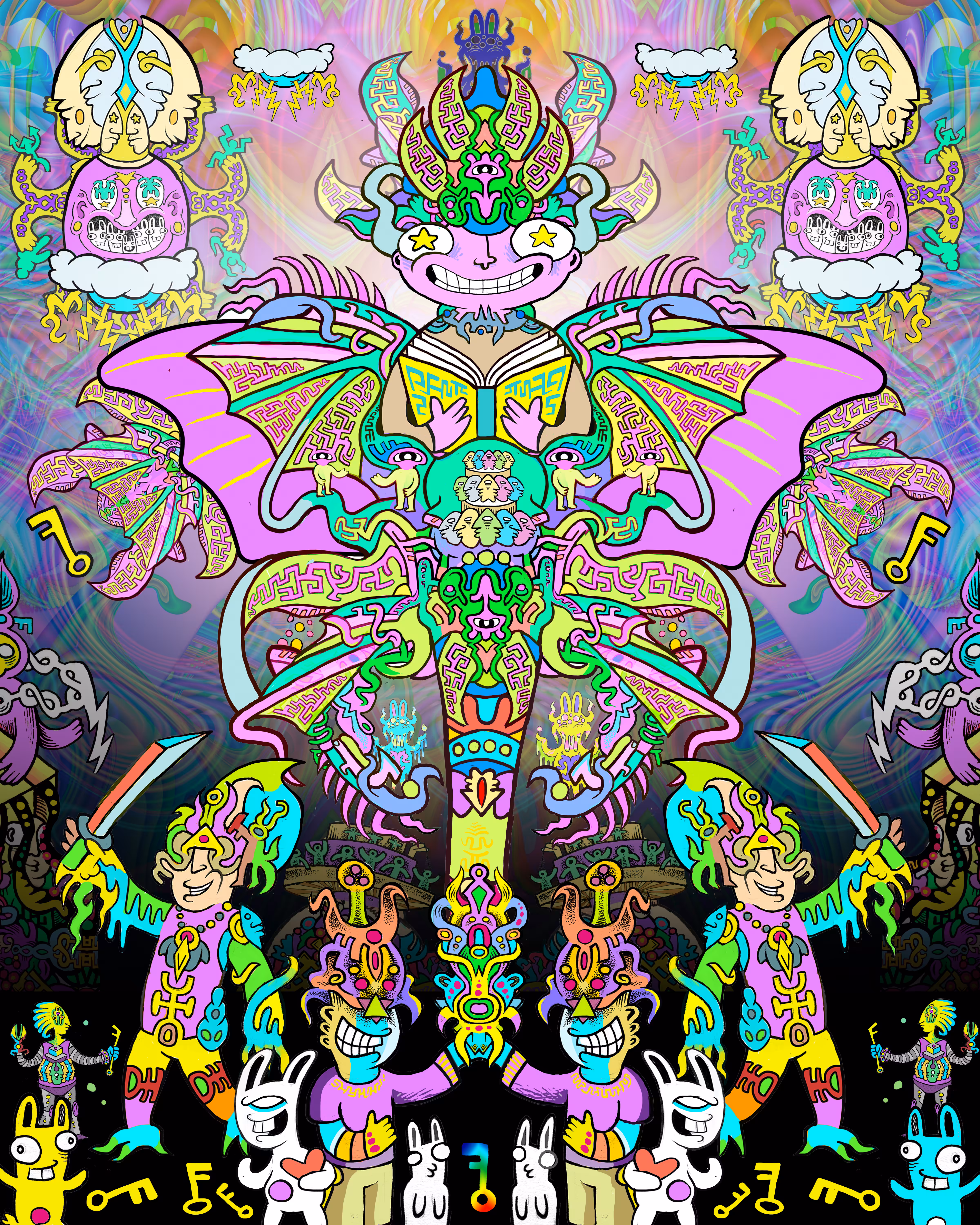 *Augmented reality* Butterfly Fractal  Paradise 