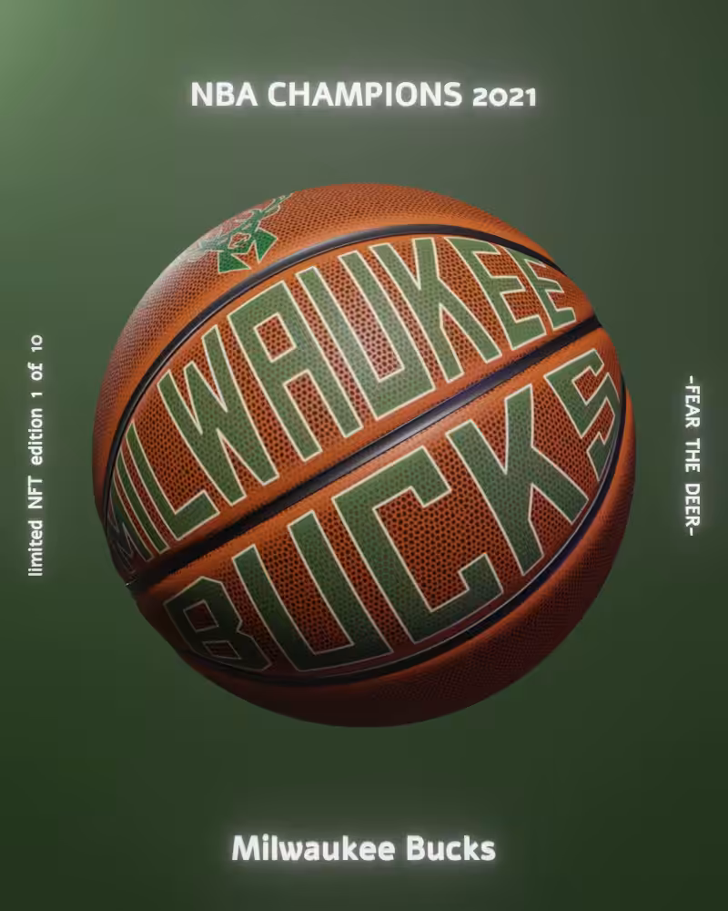 Milwaukee Bucks NBA Champions 2021 Digital Basketball