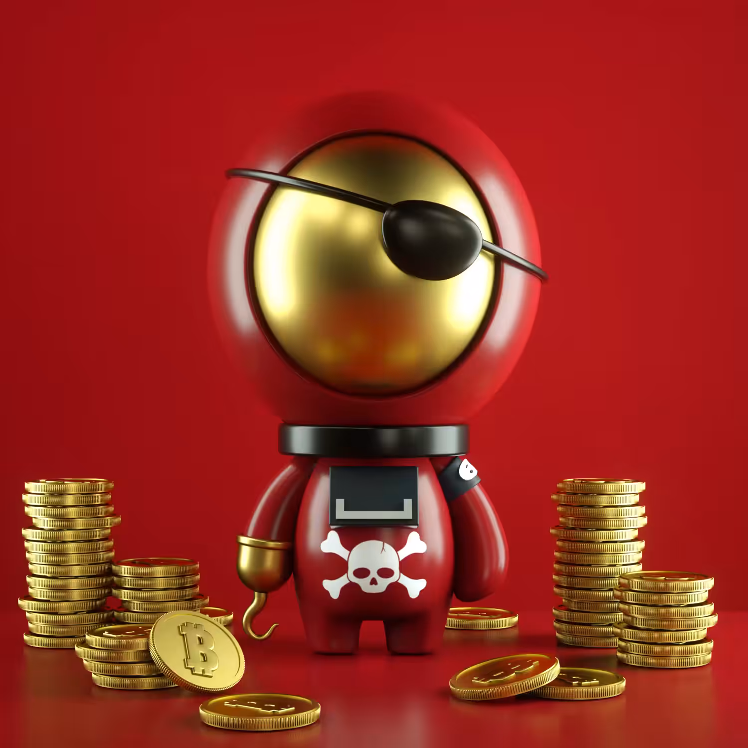 Astronaut #65 Red Pirate