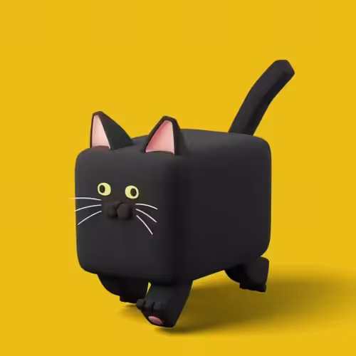 CryptoCubeCat #3 SolidBlack