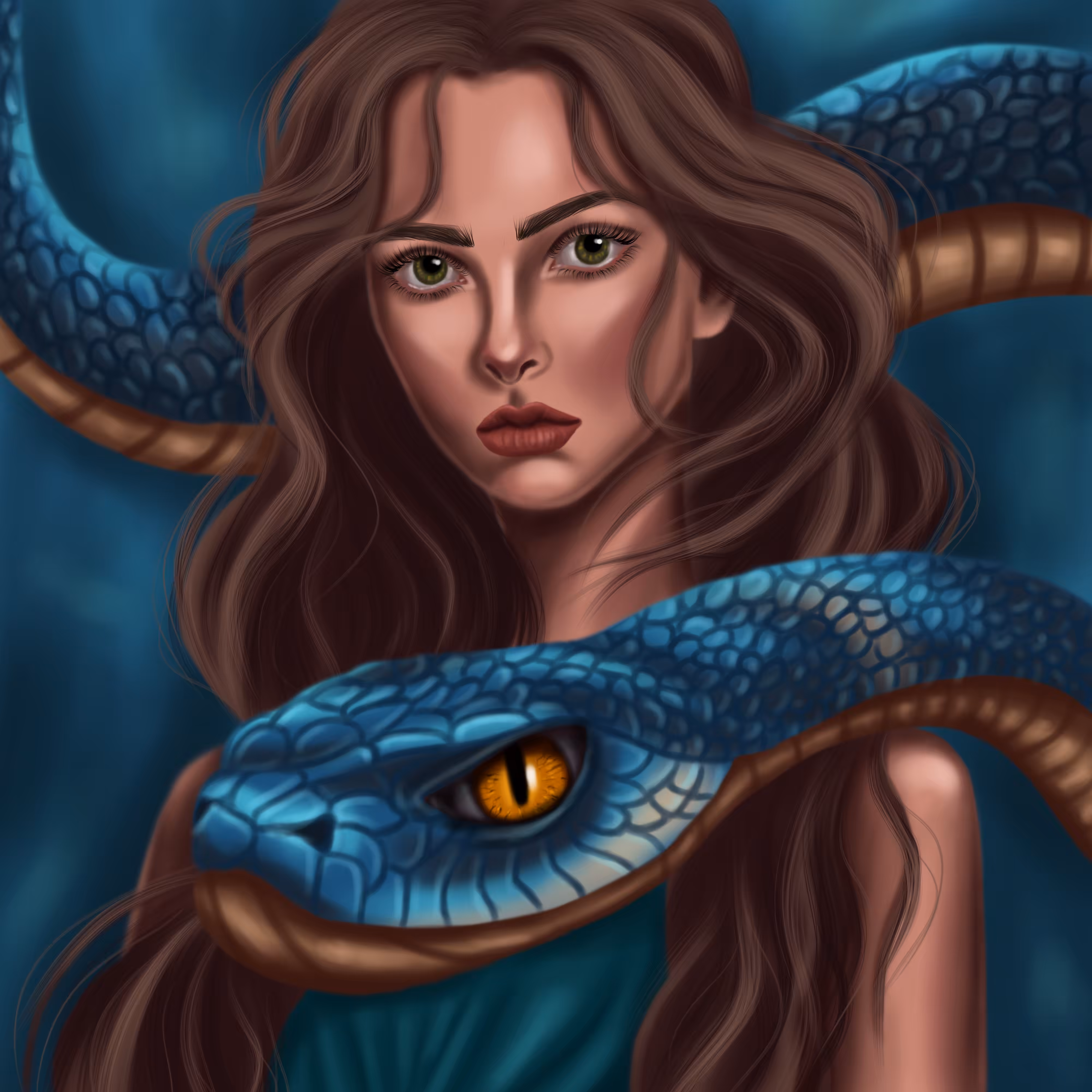 Girl & Snake 