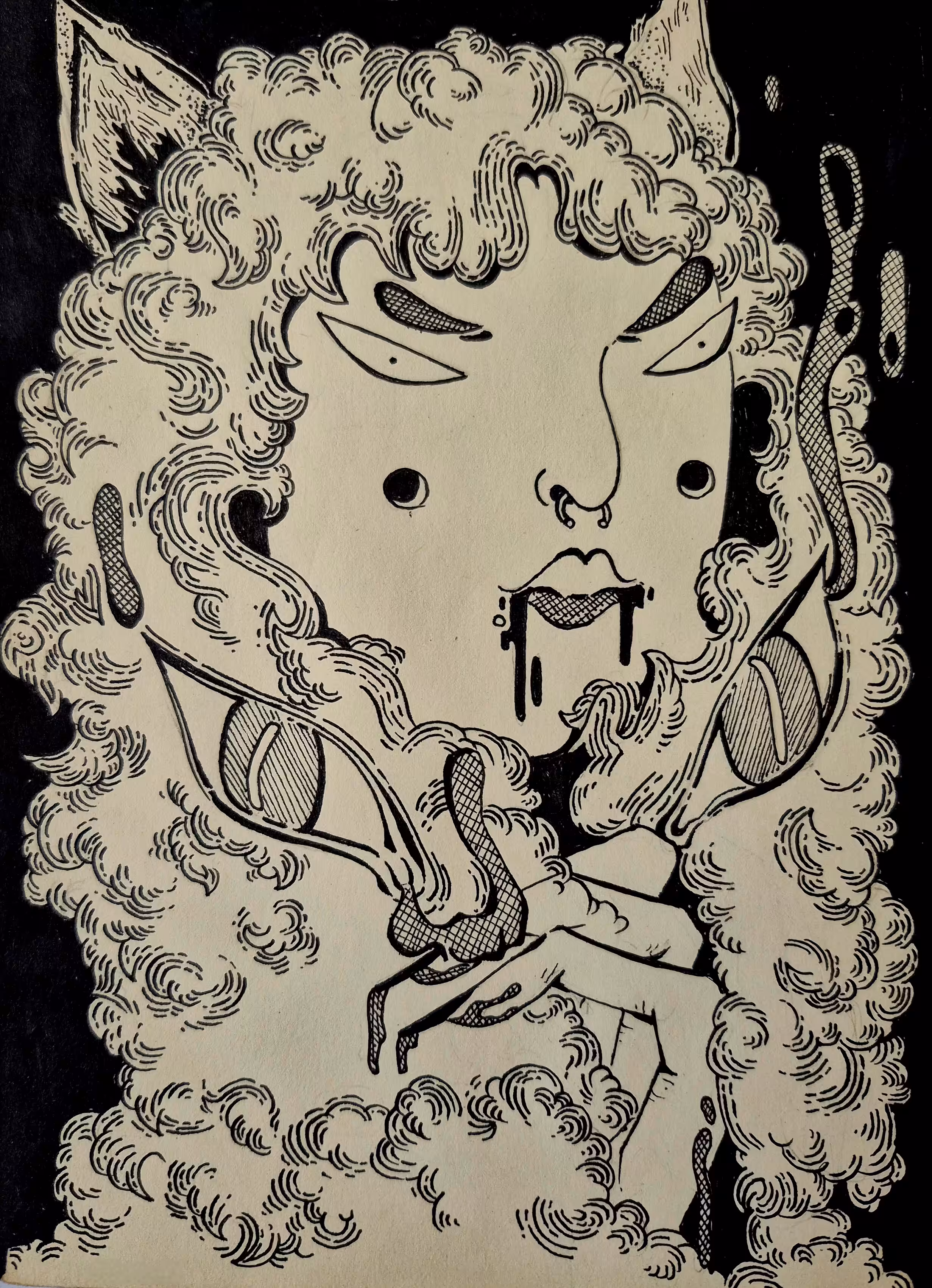 Woman in Wolfskin