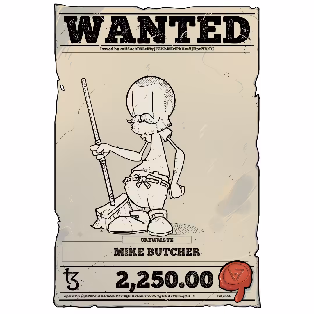 MIKE BUTCHER | TEZOS PIRATE 291/666