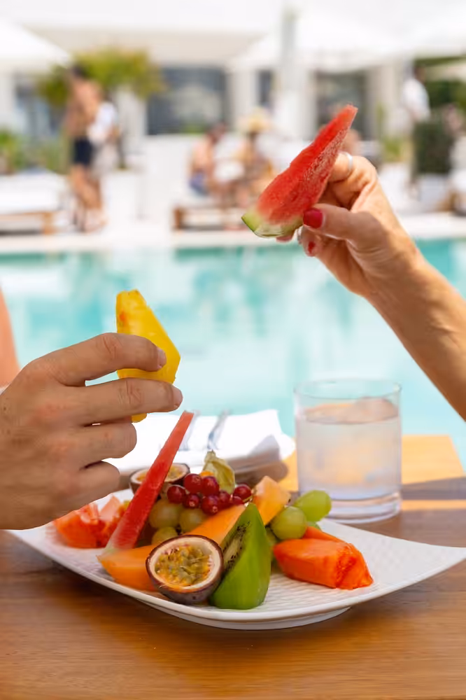 Fruit by the pool